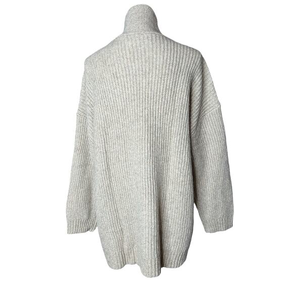 NEW Talbots Shawl Collar Shaker Stitch Pullover in Soft Mink Heather Size XL - Picture 4 of 7